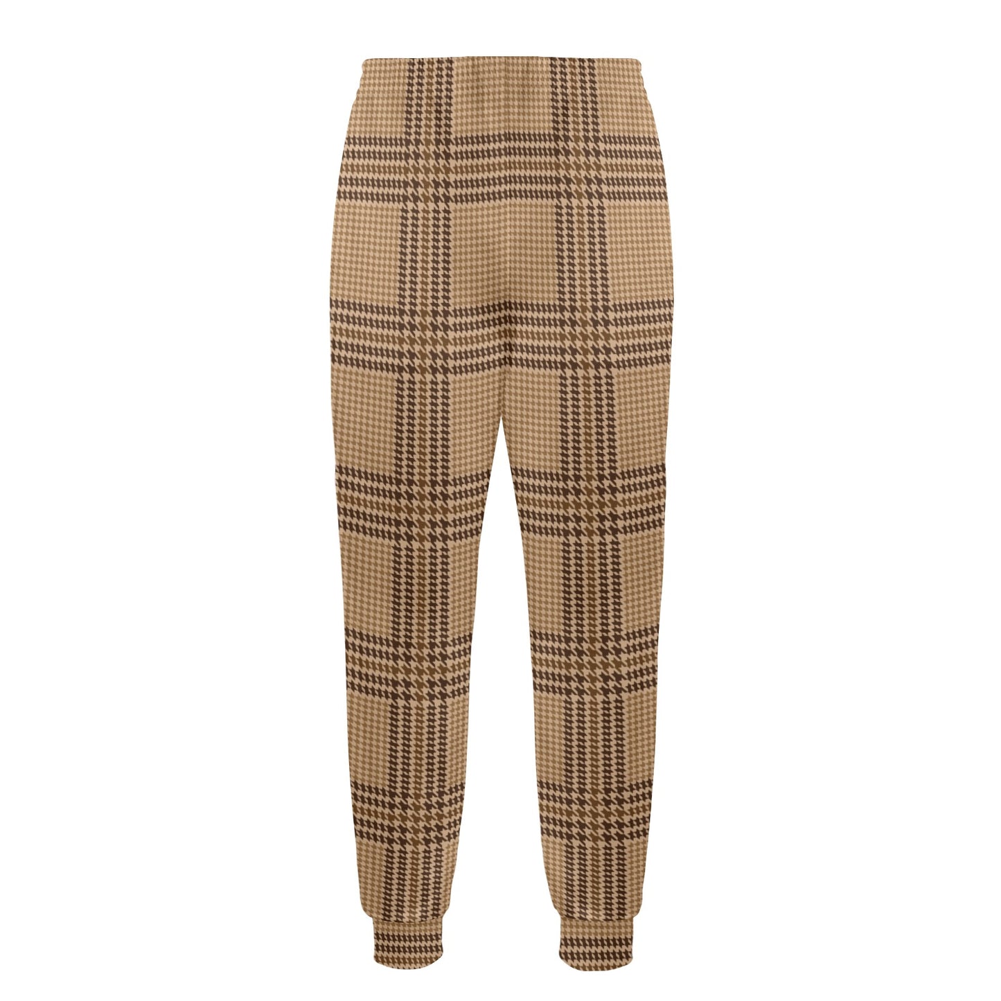 Houndstooth Brown Pattern Print Design 04 Men's Casual Track Pants