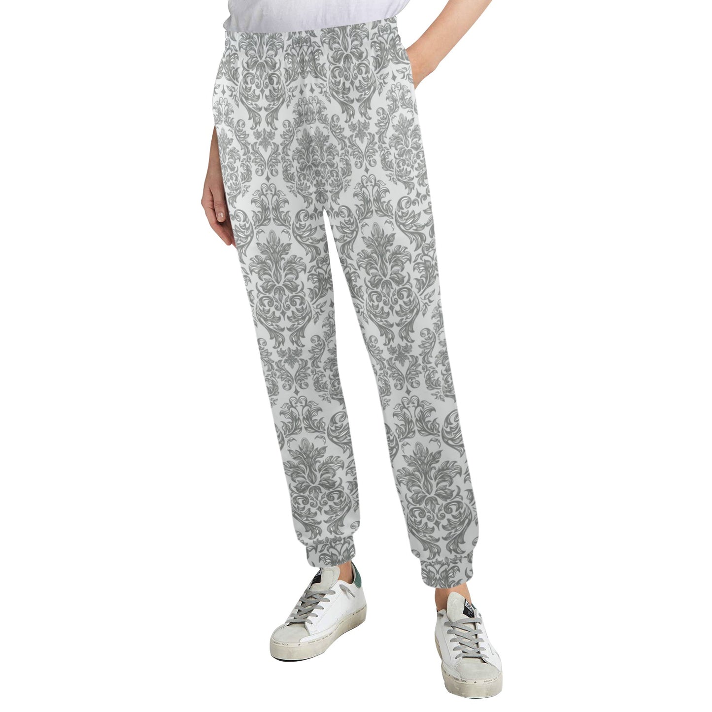 elegant Design Print Pattern JJ0182 Women's Casual Track Pants