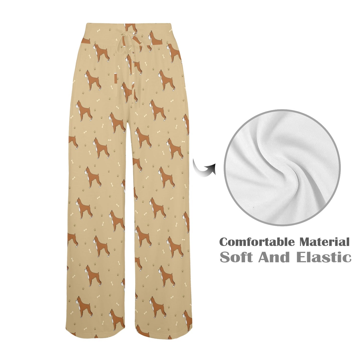 Boxers Pattern Print Design 02 Women's Wide Leg Lounge Pants