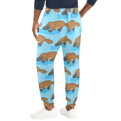 Platypus Pattern Print Design A02 Men's Casual Track Pants