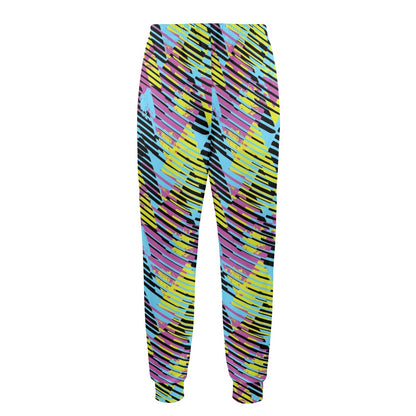 funky Design Print Pattern JJ0236 Men's Casual Track Pants