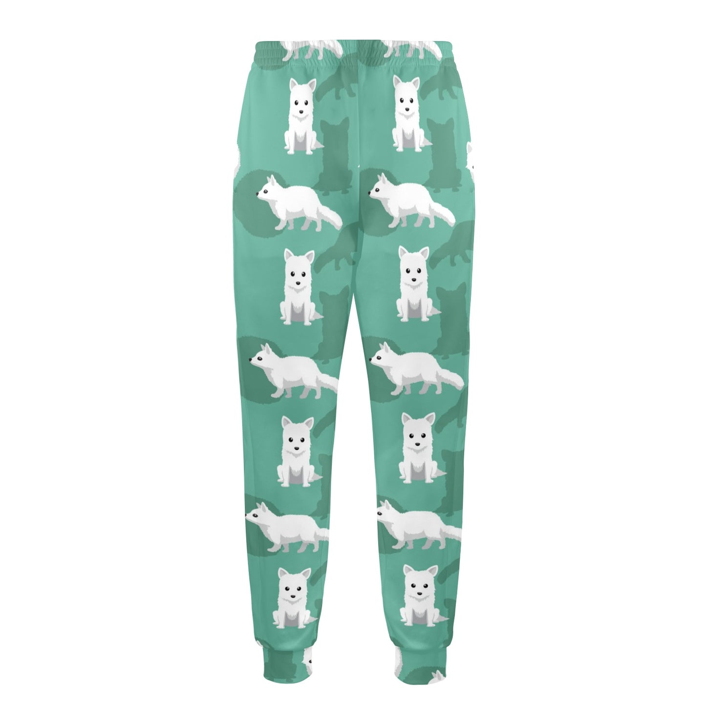 Arctic Fox Pattern Print Design Men's Casual Track Pants
