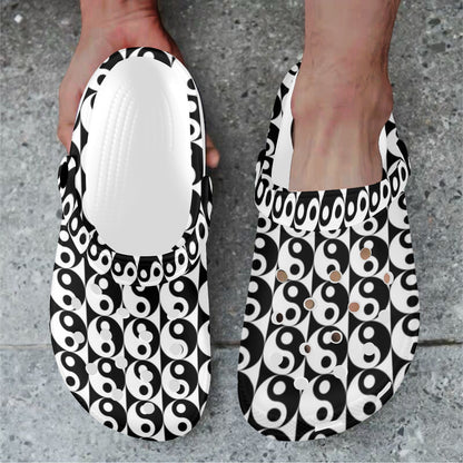 Yin Yang Classic Pattern Design Print Unisex Clogs Shoes