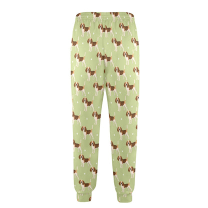 Beagle Pattern Print Design 07 Men's Casual Track Pants