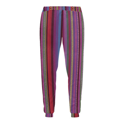 Serape Stripe Print Men's Sweatpants