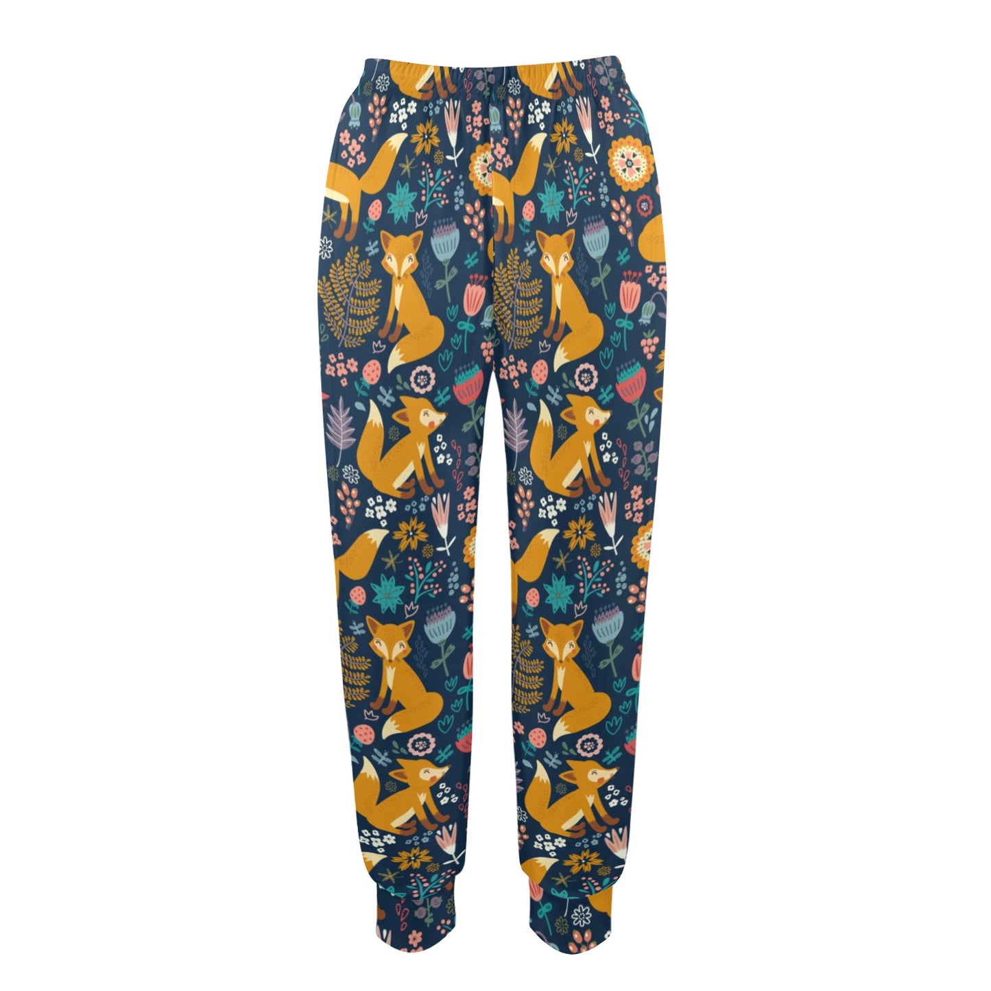 Fox Cute Jungle Print Pattern Women's Casual Track Pants