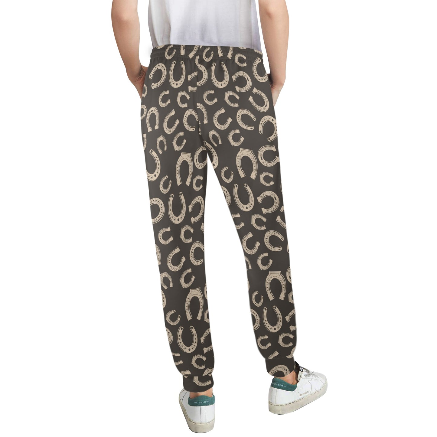 Horseshoe Print Design LKS303 Women's Casual Track Pants