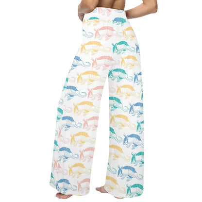 Armadillo Pattern Print Design 05 Women's Wide Leg Lounge Pants