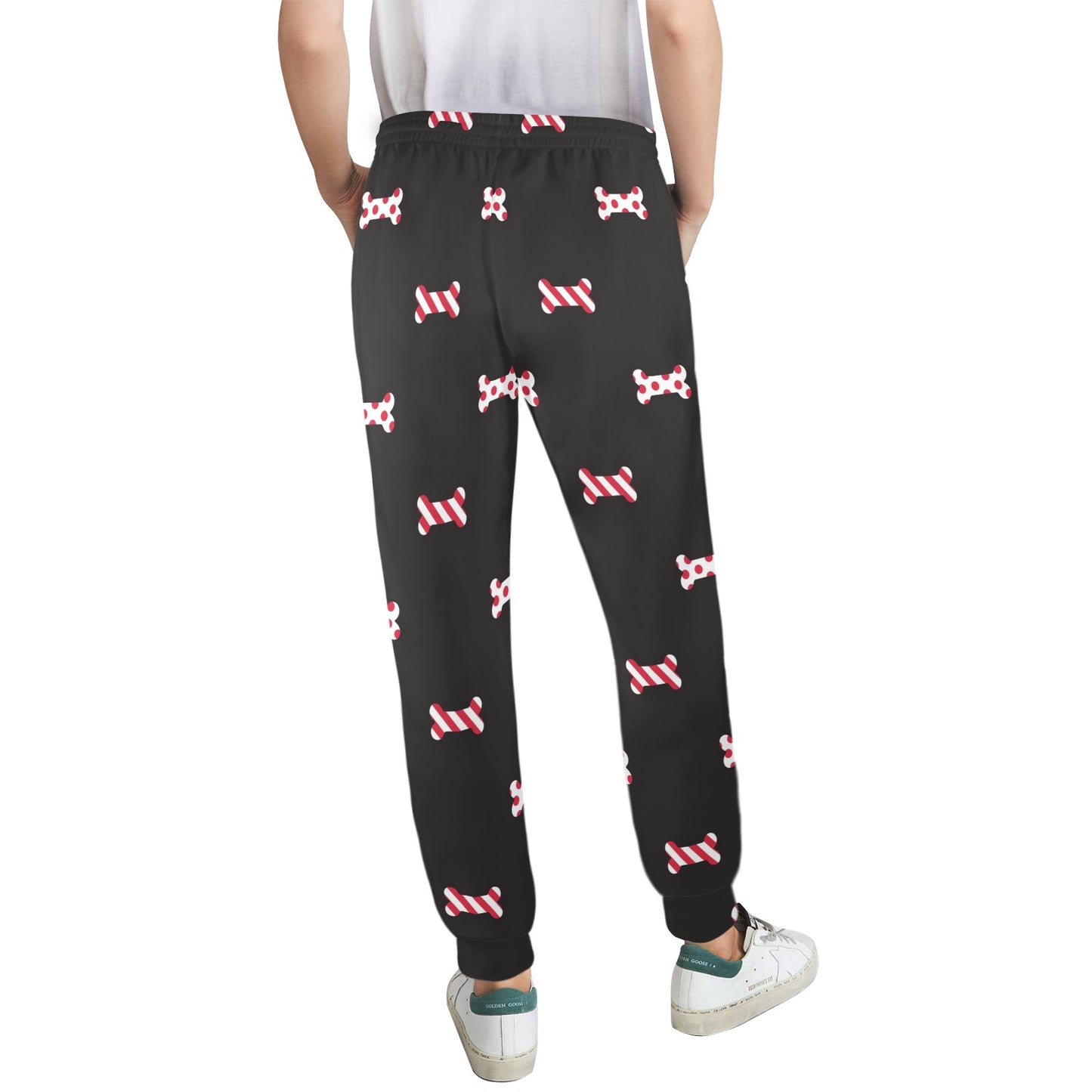 Dog Bone Pattern Print Design 04 Women's Casual Track Pants