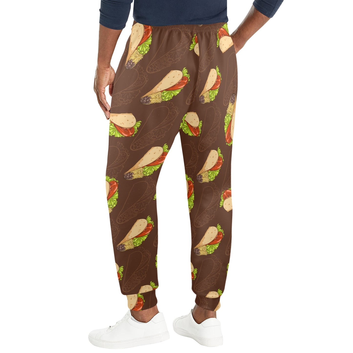 Taco Pattern Print Design TC08 Men's Casual Track Pants