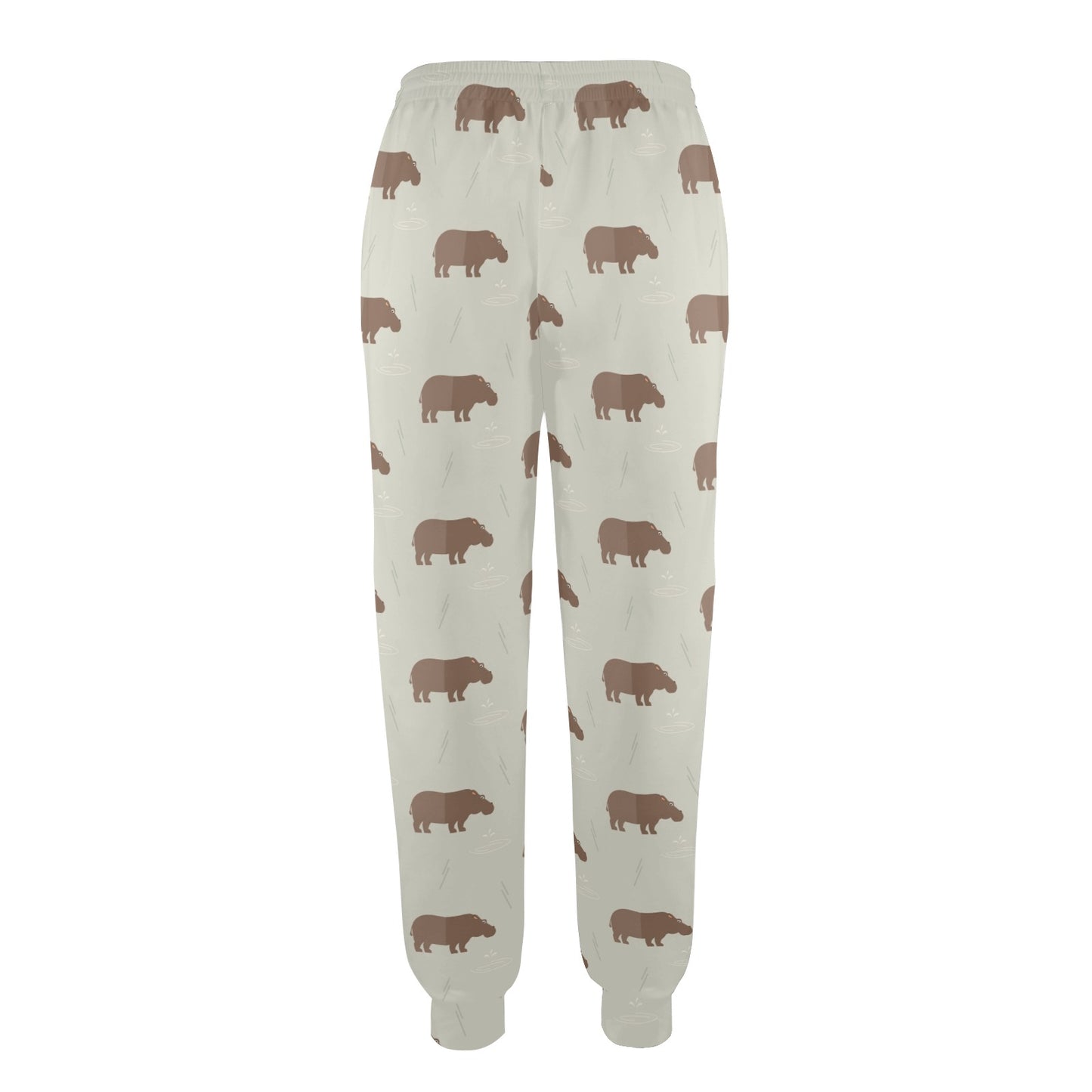 Hippo Design Print Pattern JJ0349 Women's Casual Track Pants