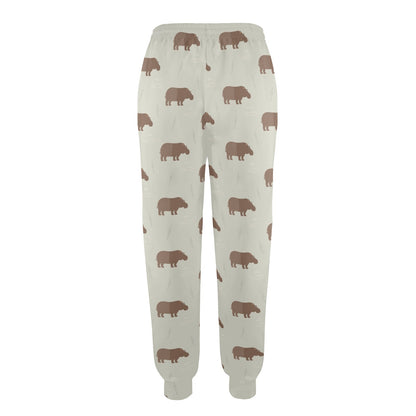 Hippo Design Print Pattern JJ0349 Women's Casual Track Pants