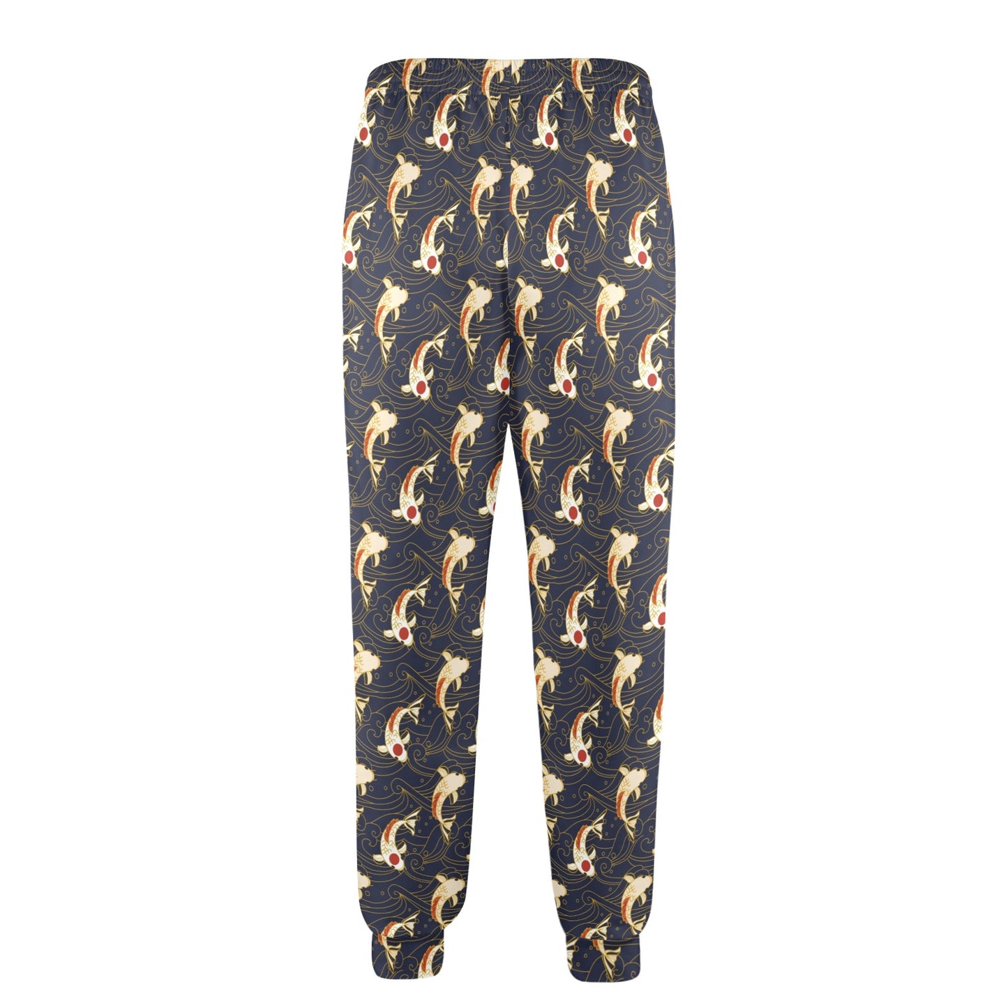 Koi Carp Japanese Design Themed Print Men's Casual Track Pants