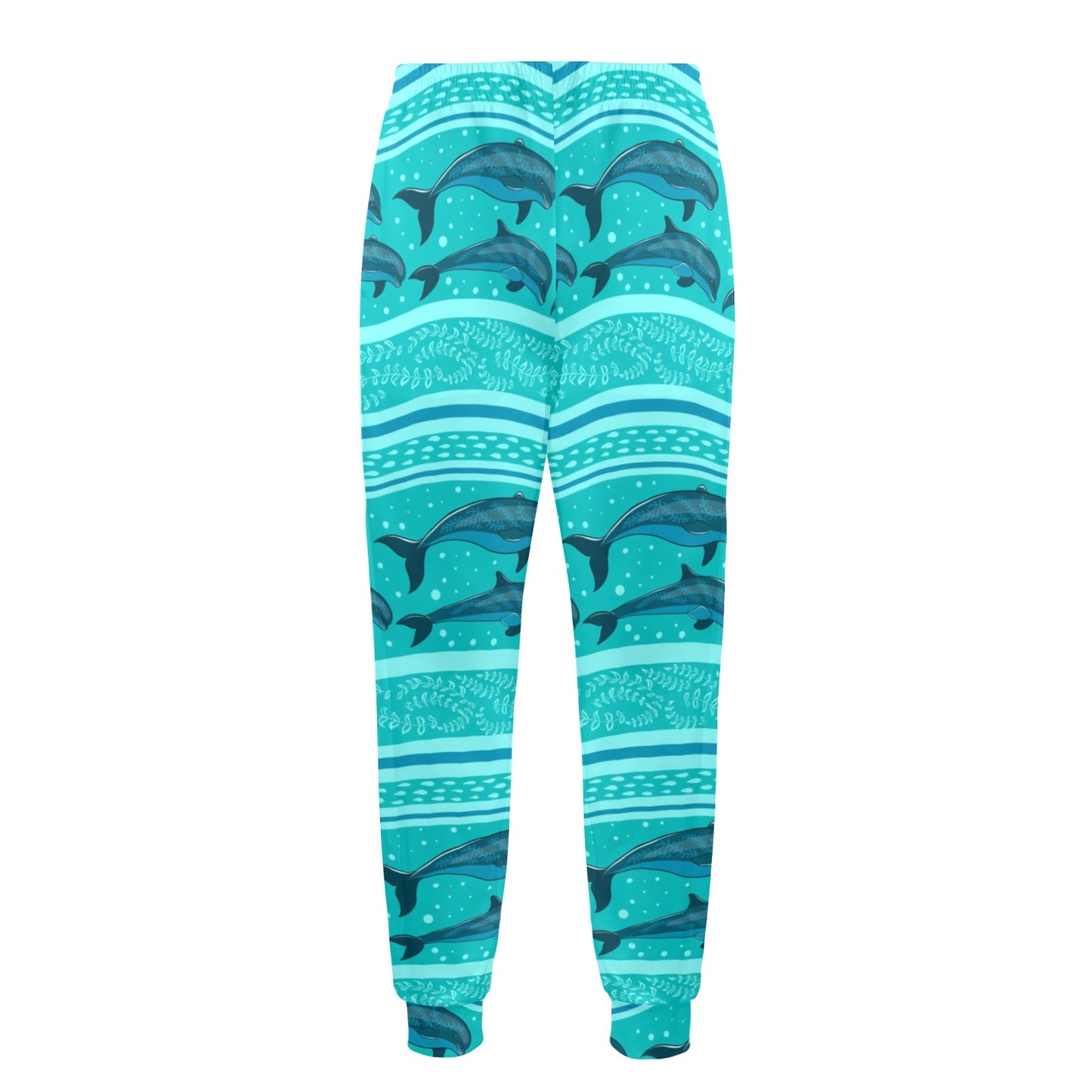 Dolphin Pattern Shower Curtain Men's Casual Track Pants