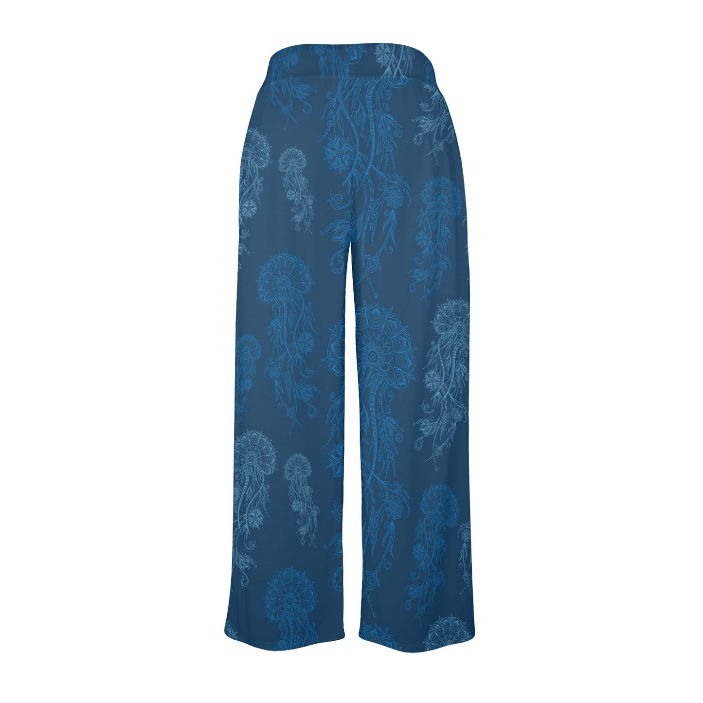 Jellyfish Pattern Print Design 01 Women's Wide Leg Lounge Pants
