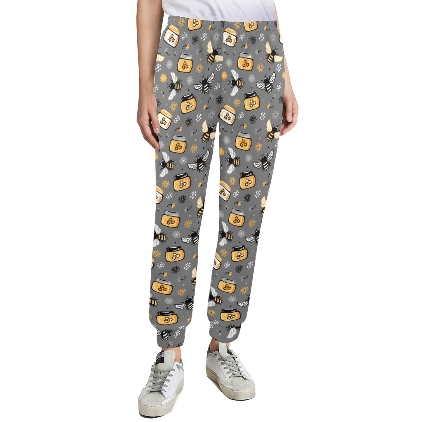 Honey Bee Print Design LKS301 Women's Casual Track Pants