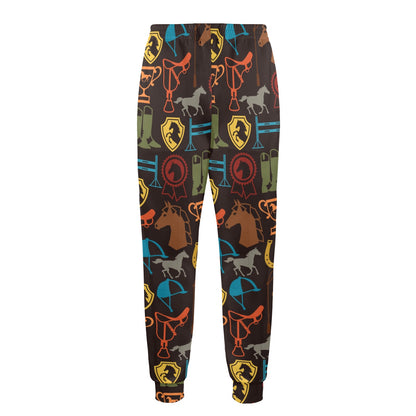 Equestrian Equipment Horse Colorful Men's Casual Track Pants