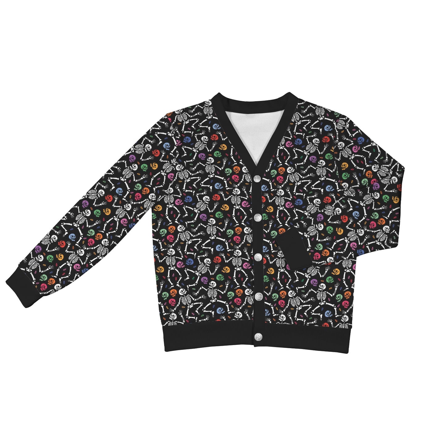 Skeleton Print Design LKS307 Women's Cardigan