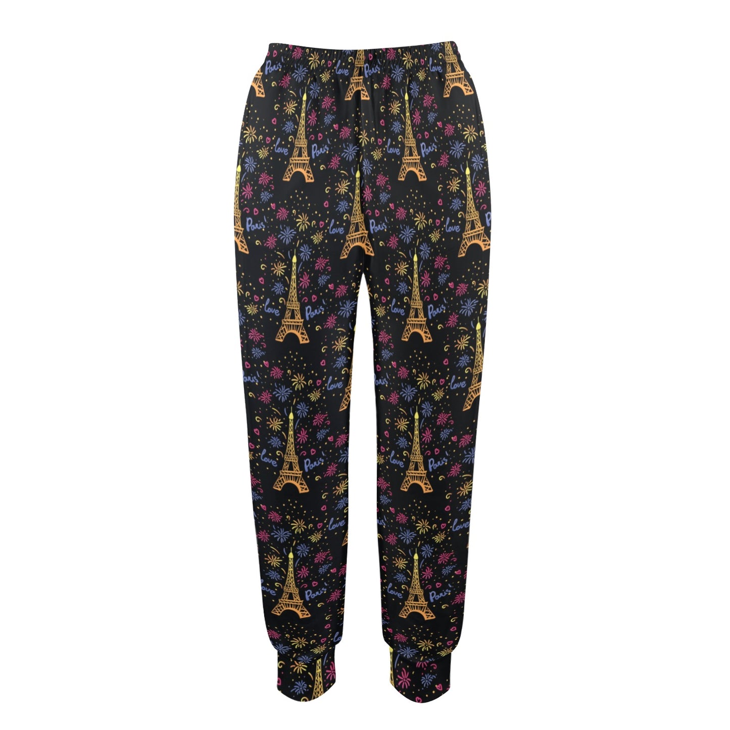 Eiffel Tower Love Paris Print Women's Casual Track Pants