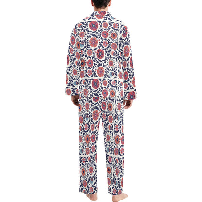 Suzani Print Design LKS304 Men's Long Pajama Set