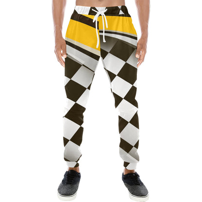 Checkered Flag Racing Style Men's Sweatpants