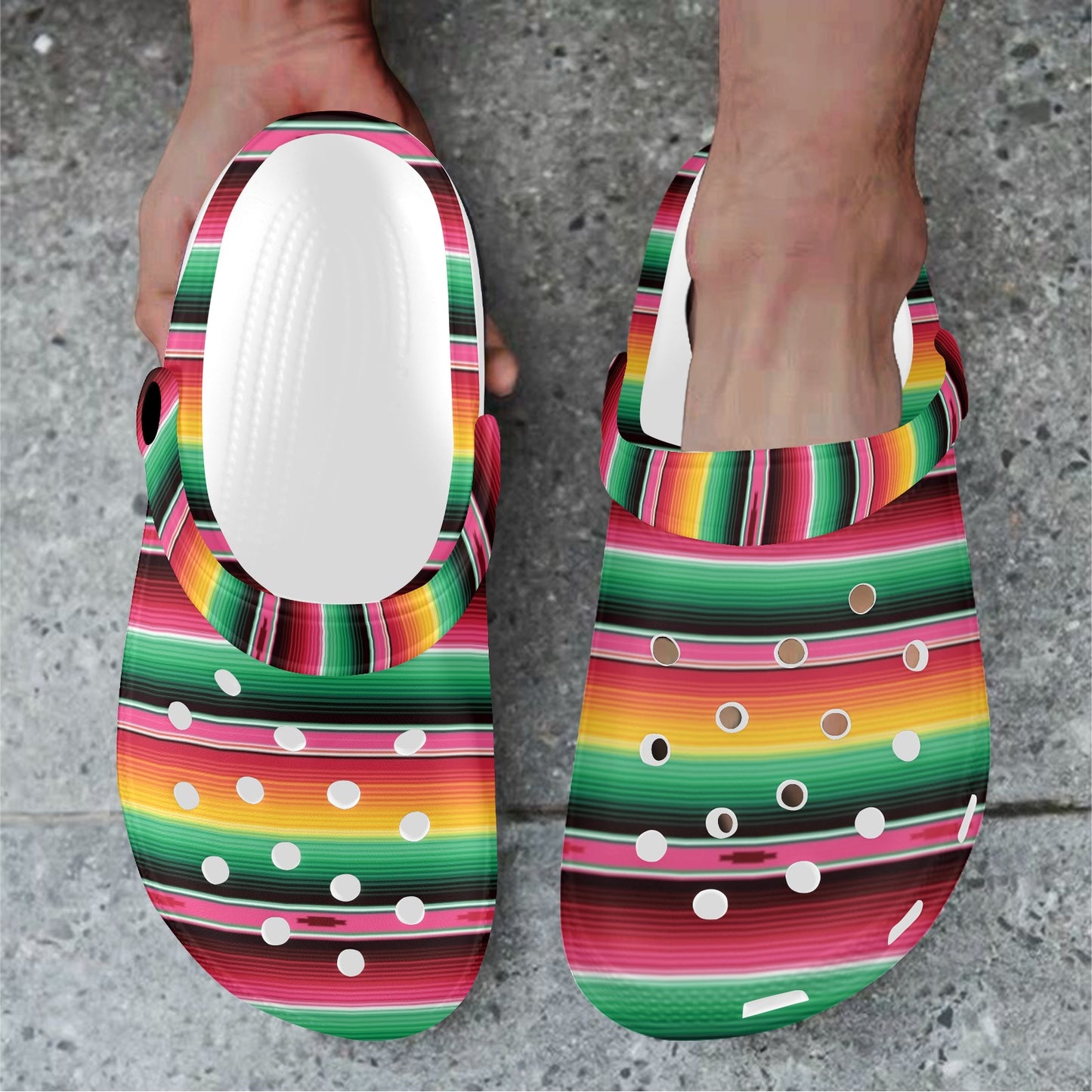 Mexican Blanket Classic Print Pattern Unisex Clogs Shoes