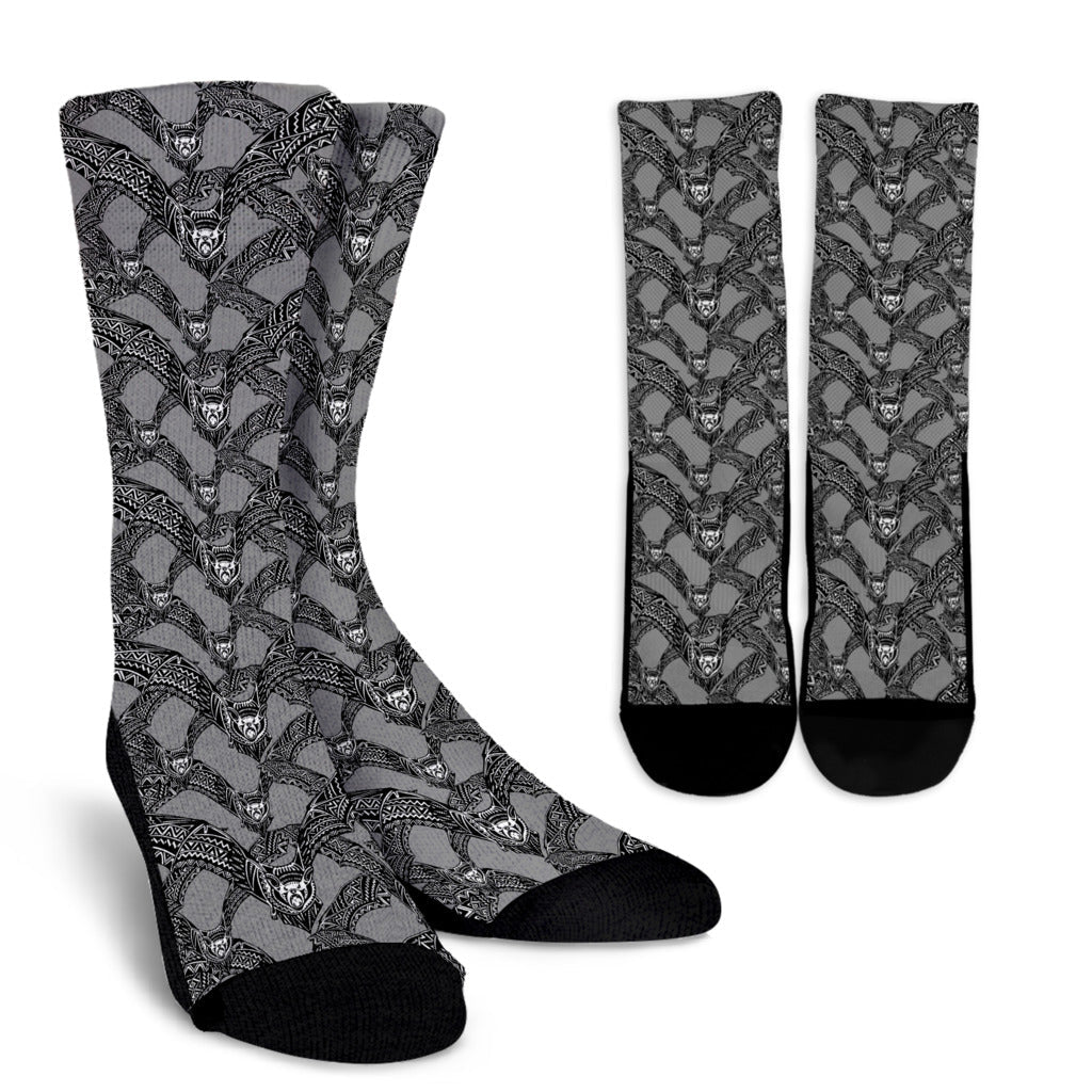 Bat Pattern Print Design 04 Crew Socks