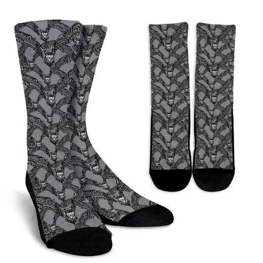 Bat Pattern Print Design 04 Crew Socks