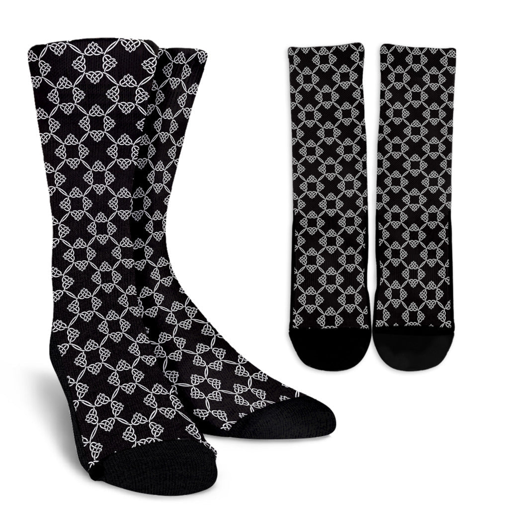 Celtic Pattern Print Design 06 Crew Socks