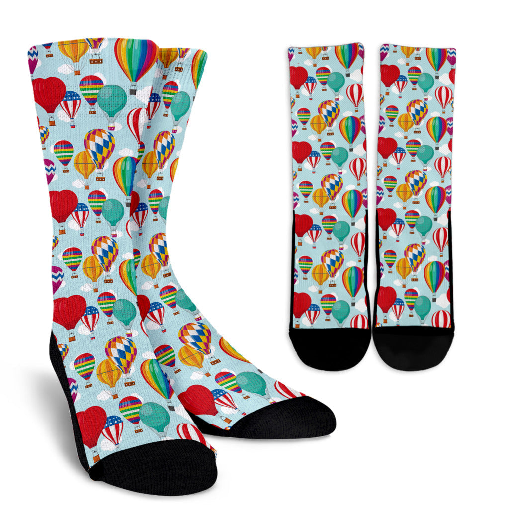 Ballon Pattern Print Design 07 Crew Socks