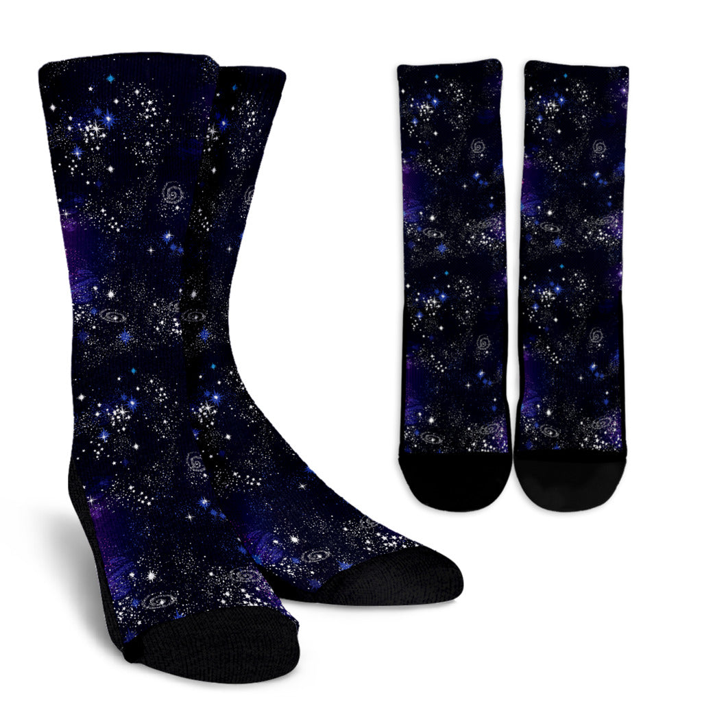 Cosmic Pattern Print Design 03 Crew Socks