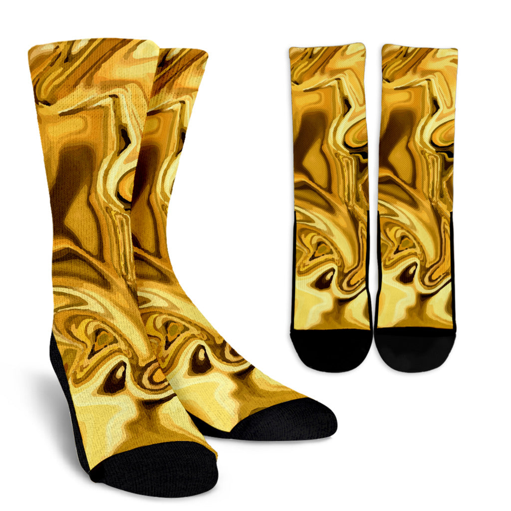 Liquid Pattern Print Design 03 Crew Socks