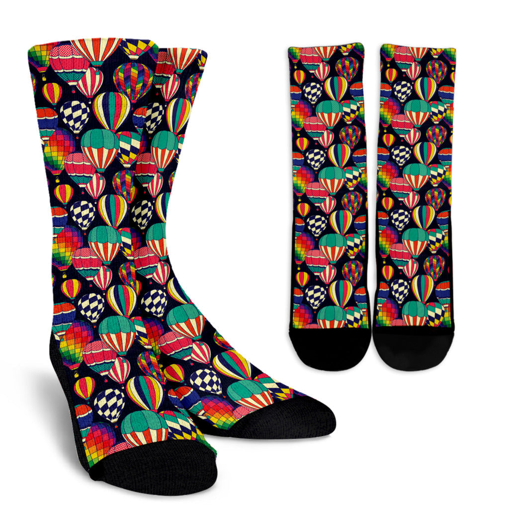 Ballon Pattern Print Design 02 Crew Socks