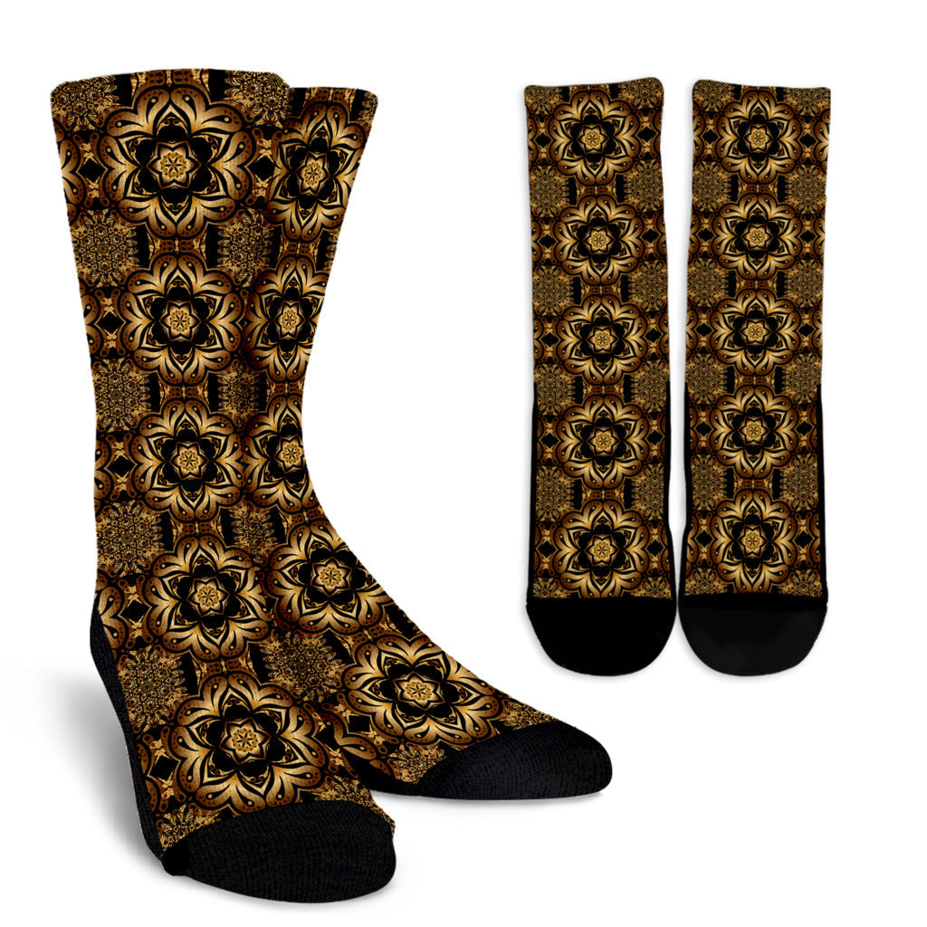 Celtic Pattern Print Design 07 Crew Socks