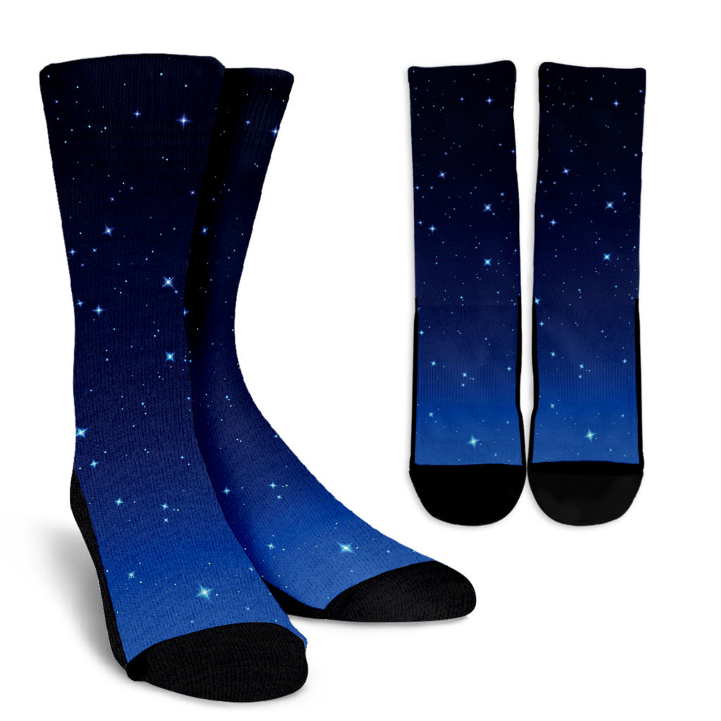 Night sky Pattern Print Design A01 Crew Socks