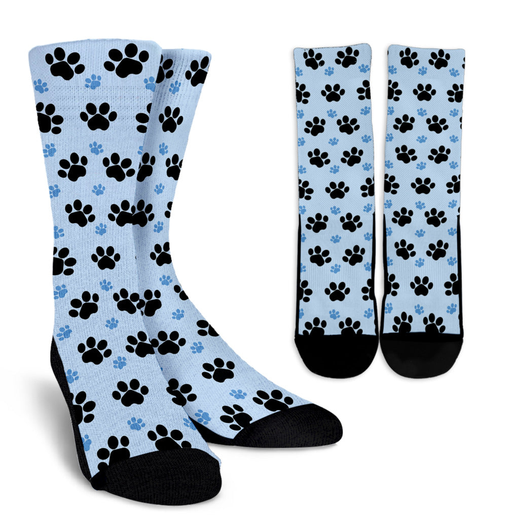 Paw Pattern Print Design A04 Crew Socks