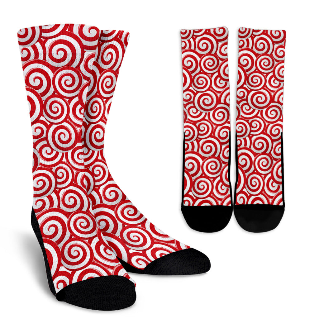 Candy Pattern Print Design 03 Crew Socks