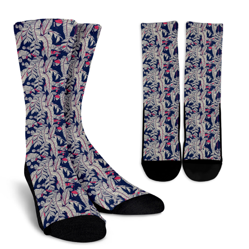 Bird Of Paradise Pattern Print Design 03 Crew Socks