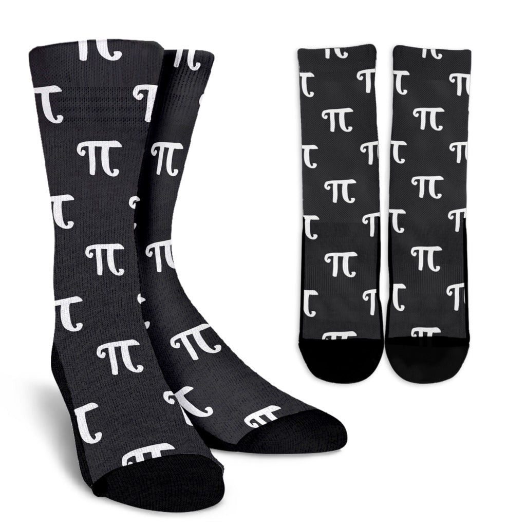 Pi Day Pattern Print Design A01 Crew Socks