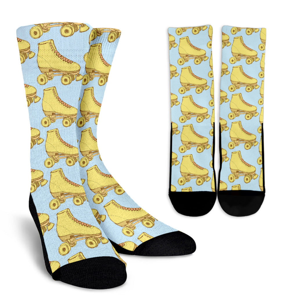 Roller skate Pattern Print Design A03 Crew Socks