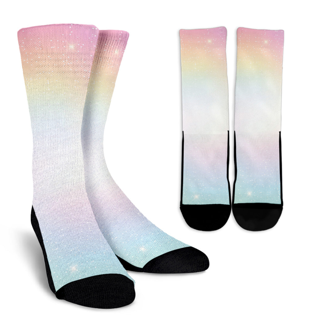 Nebula Pattern Print Design A02 Crew Socks