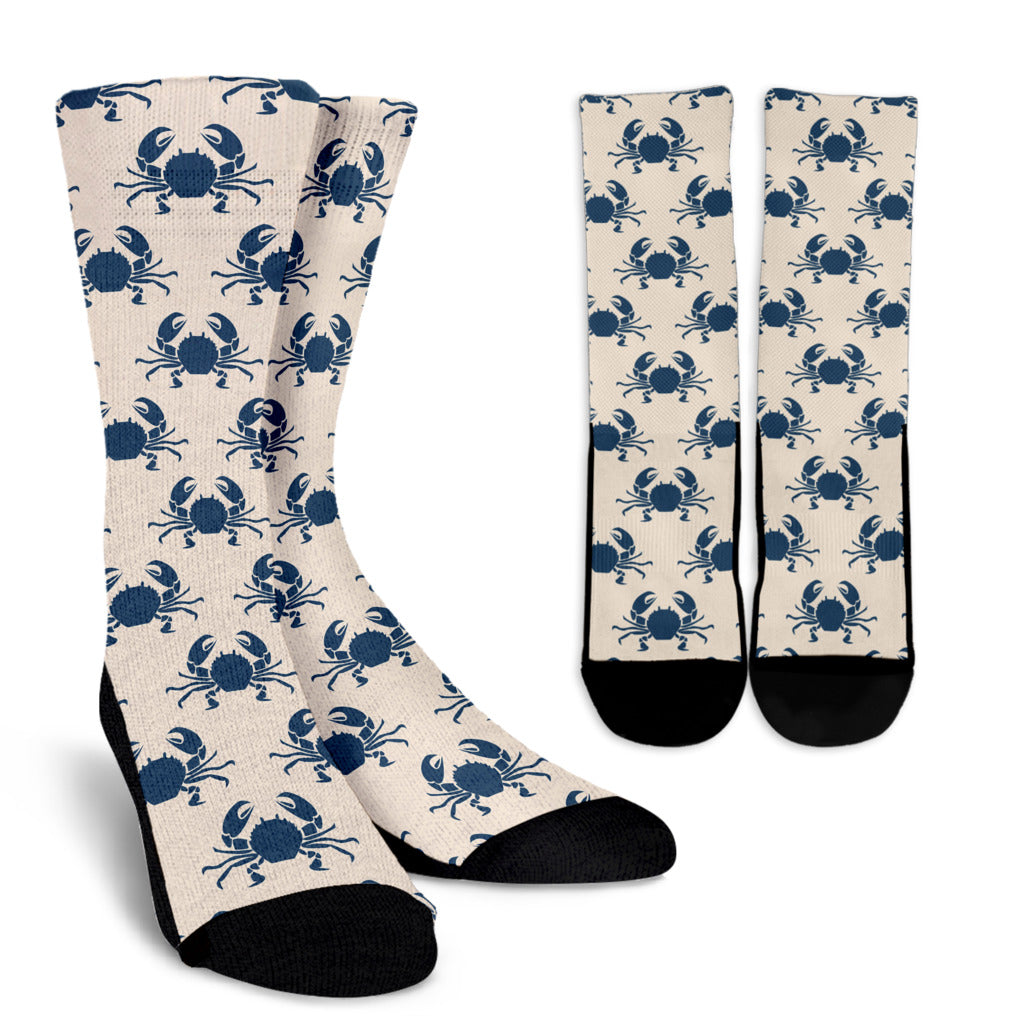 Crab Pattern Print Design 02 Crew Socks