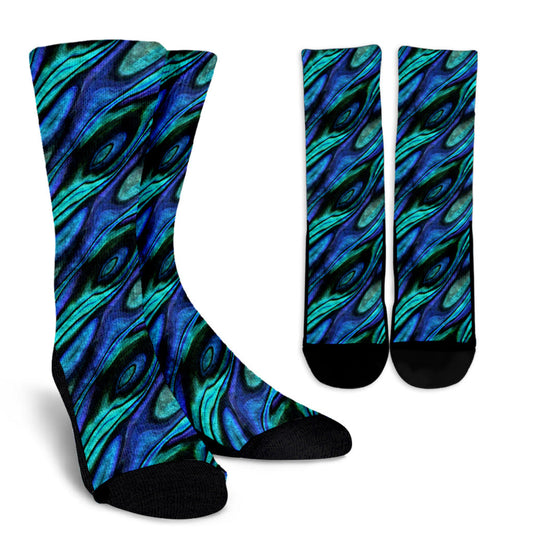 Abalone Pattern Print Design 03 Crew Socks