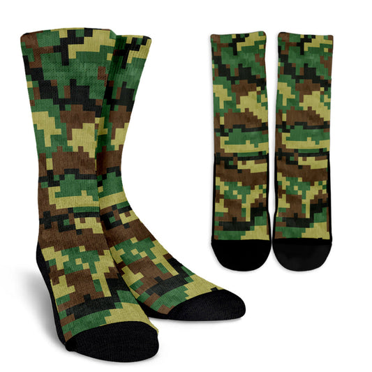 ACU Army Digital Pattern Print Design 02 Crew Socks