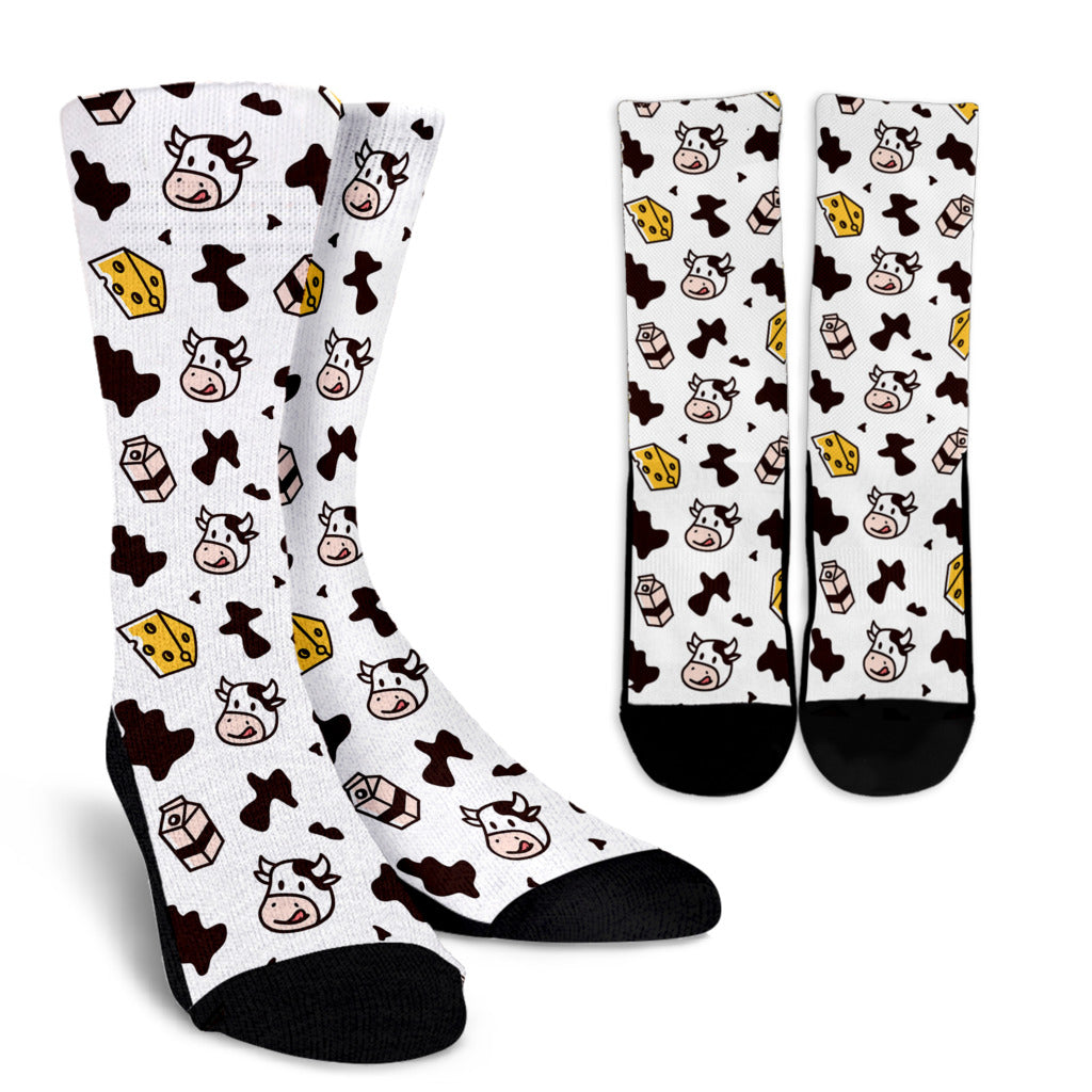 Cow Pattern Print Design 06 Crew Socks