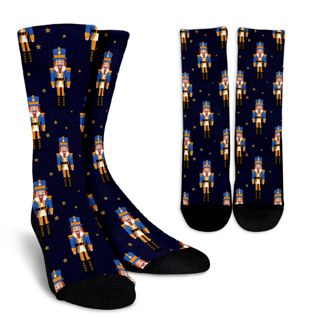 Nutcracker Pattern Print Design A04 Crew Socks