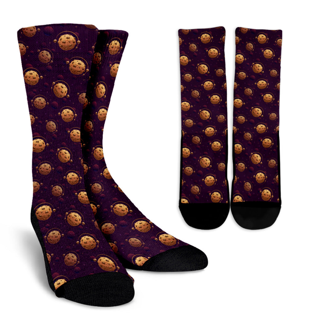 Cookie Pattern Print Design 03 Crew Socks