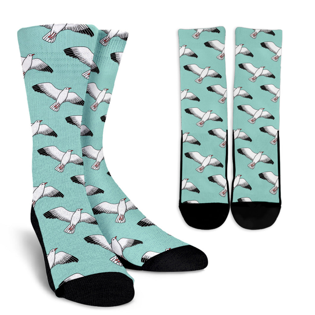 Pigeon Pattern Print Design 02 Crew Socks