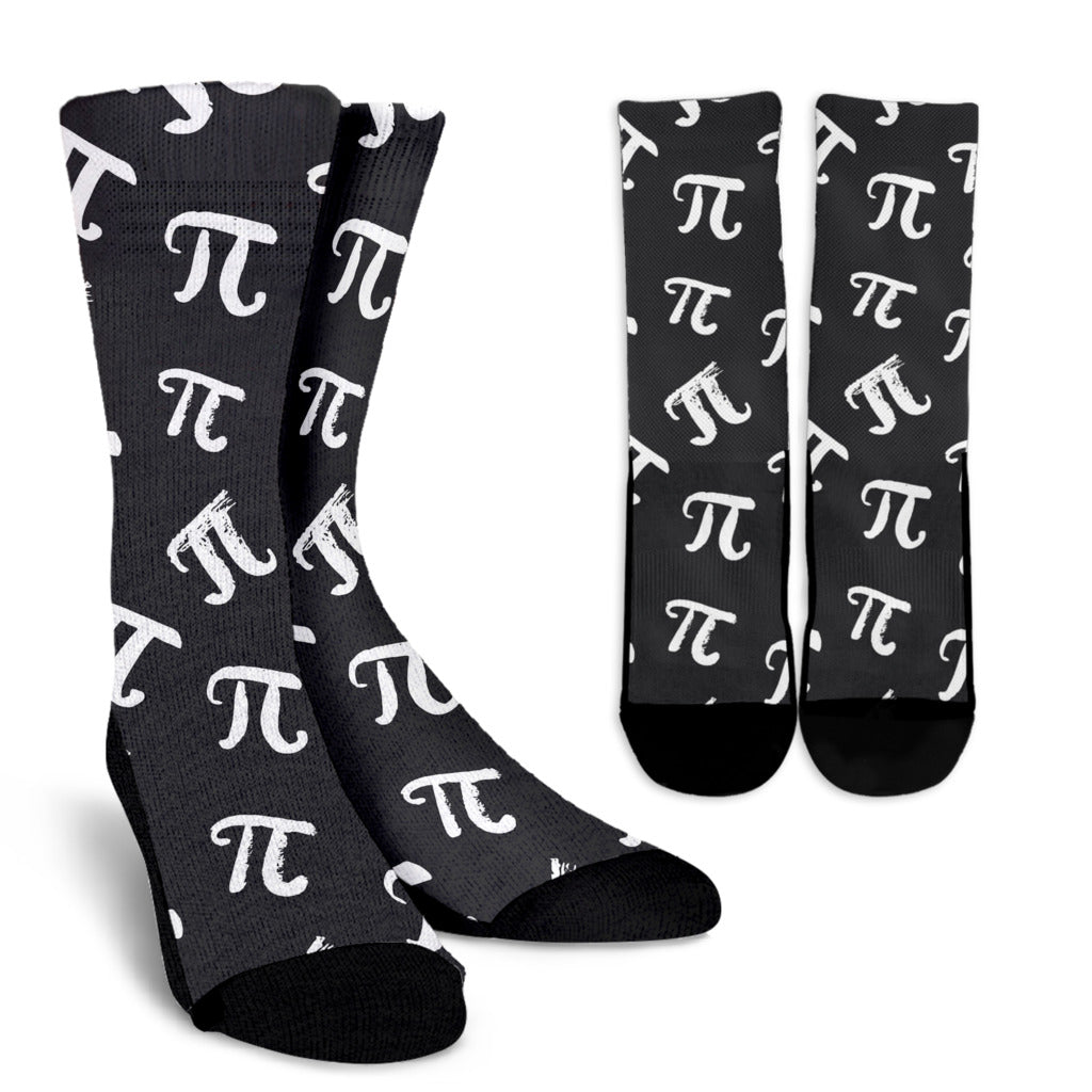 Pi Day Pattern Print Design A02 Crew Socks