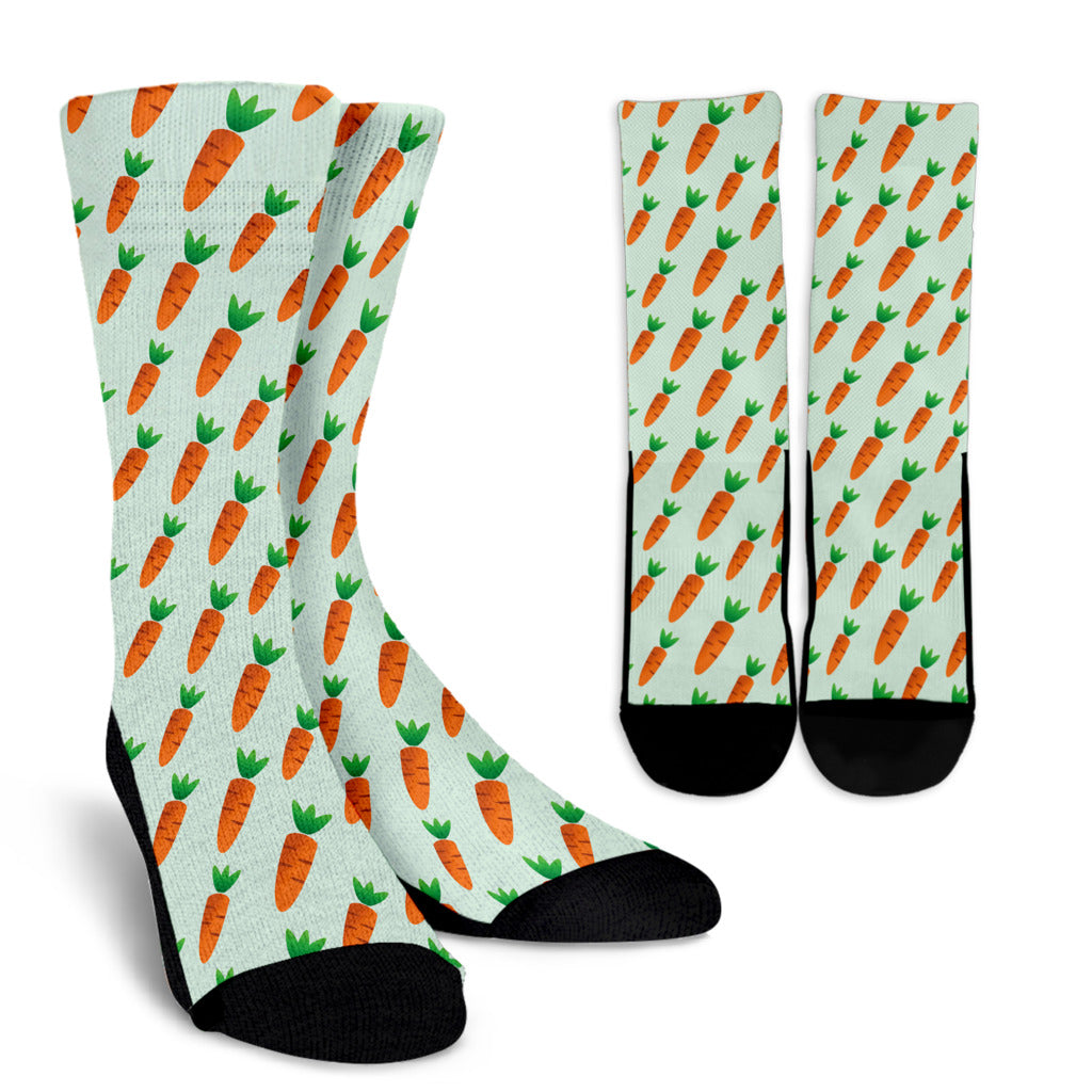 Carrot Pattern Print Design 05 Crew Socks